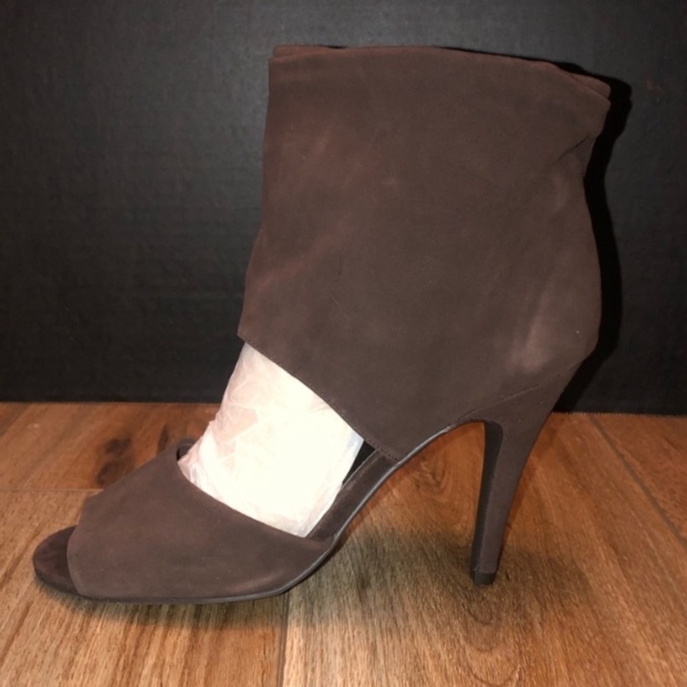 Matisse Ashland Chocolate Brown Leather Open Toe Slip On Heels Women's Size 10